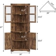 thumbnail image 2 of 6-Tier Corner Storage Cabinet with Doors – Space-Saving Floor Shelf for Bathroom, Kitchen, Living Room, Multi-Purpose Organizer for Small Spaces, 2 of 7