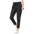 thumbnail image 3 of 32 Degrees Women's Tie Front Stretch Ankle Length Pants (Clay, Large), 3 of 3
