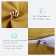 thumbnail image 7 of WOWMAX Linen PP-Cotton Filled Triangular Wedge Pillow Positioning Support Reading Backrest Cushion for Sofa Bed Day Bed and Upholstered Headboard with Removable and Washable Cover Yellow 23.5 Inches, 7 of 7