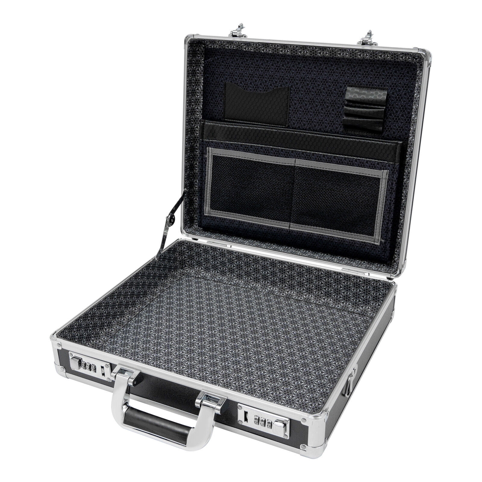 Hard Security Briefcase with Dual Combination Locks for Bussiness Men and Women