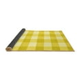 thumbnail image 2 of Ahgly Company Indoor Square Checkered Yellow Modern Area Rugs, 7' Square, 2 of 4
