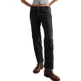 thumbnail image 2 of Women Middle Waist Light Washed Straight Leg Denim Pants Casual Ankle Jeans, 2 of 7