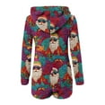 thumbnail image 6 of Cavosen Christmas Fall Jumpsuits for Women Fleece Zipper Long Sleeve Cute Hooded Loungewear with Ears Santa Claus Thicken Onesie Warm Unisex Soft Sleepwear, 6 of 7