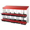 thumbnail image 2 of STAWAY 10-Compartment Chicken Nest Box - Durable, Easy-Clean, Inclined Design for Safe Egg Collection & Comfortable Hen Environment - 30-45" Height, 2 of 9