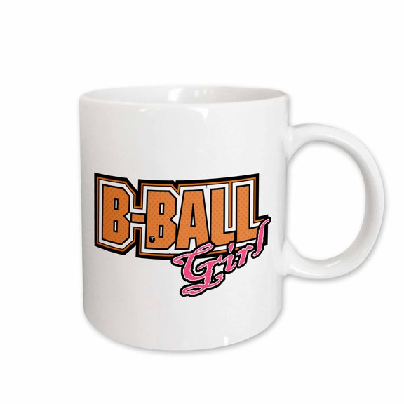 3drose, B-ball Girl Basketball Sports Design, 15oz Mug