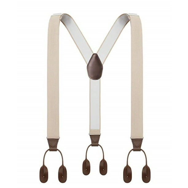 esafio Men's YBack Suspenders 1.4 Inches Wide Button End Elastic
