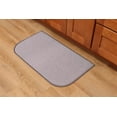 thumbnail image 4 of Sloppy Chef D-Shape Kitchen Rug: 18 x 30, Skid-Resistant Latex Backing, Silver, 4 of 6