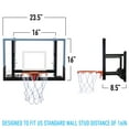 Franklin Sports Wall Mounted Mini Basketball Hoop Pro Hoops Indoor