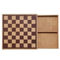 thumbnail image 4 of American Art Decor Wood Chess & Checkers Board Game Set with Drawer Tabletop Decor - 16" x 16" x 2.5", 4 of 10