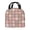 Blush Pink Patchwork, variant on Boho Patchwork Geometric Lunch Bag Thick Aluminum Foil Tote Cooler for Women Office Picnic Gift