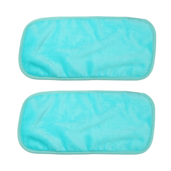 2uds Maquillaje Extracción Limpieza Paño, Lavable, Verde, 16''x8''