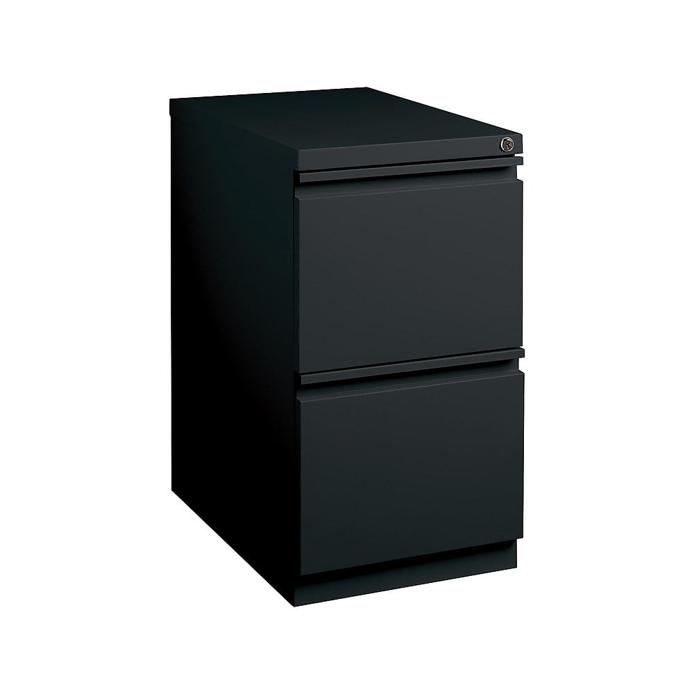 Staples 2Drawer Vertical File Locking Letter Black 19.88"D