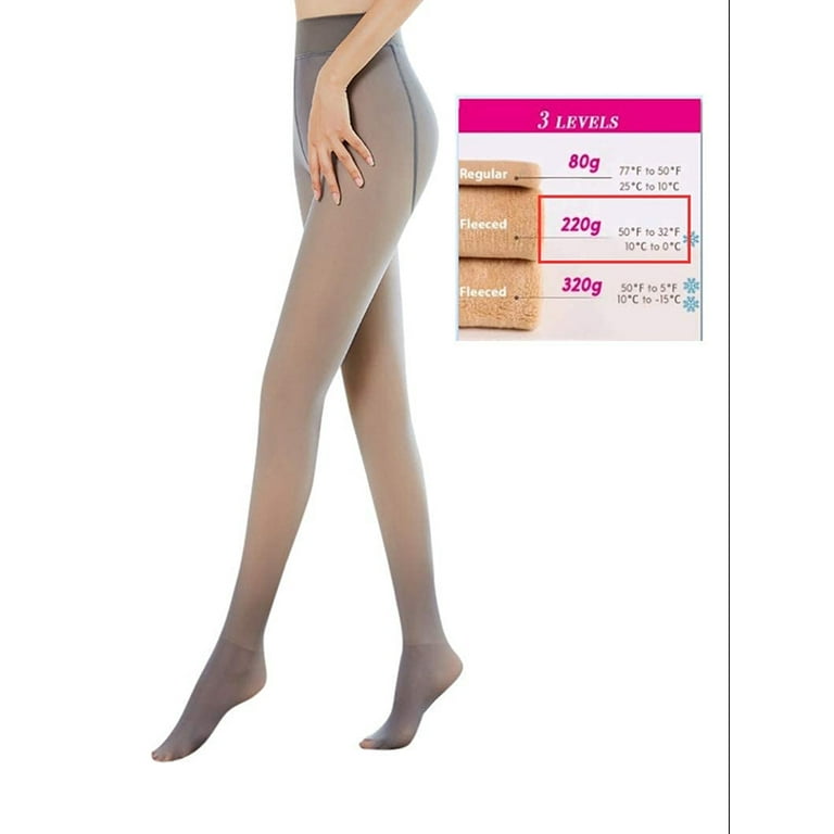 Women Girls Fleece Lined Tights Leggings Flawless Translucent Slim Stretchy  Pant Autumn Winter Warm Pantyhose 