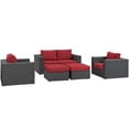thumbnail image 3 of Modway Sojourn 5 Piece Outdoor Patio Sunbrella® Sectional Set, Multiple Colors, 3 of 7