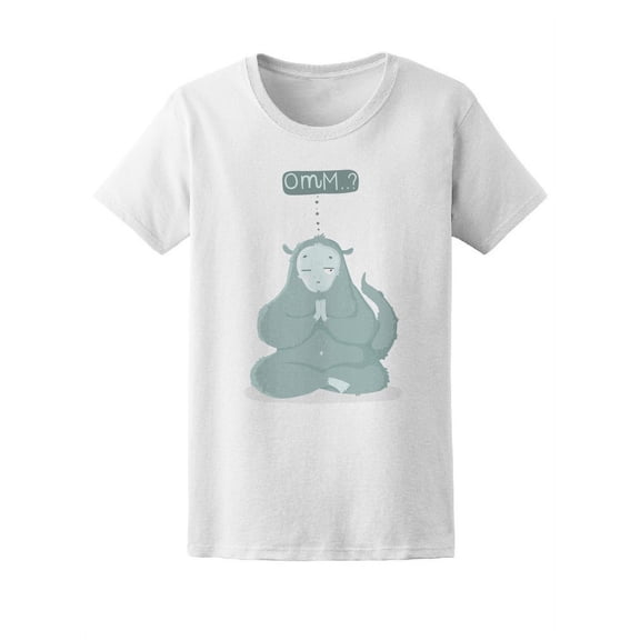 Funny Blue Monkey Meditating T-Shirt Women -Image by Shutterstock, Female x-Large