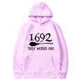 thumbnail image 1 of 1692 They Missed One Printed Hooded Sweatshirt Loose Top For Women, 1 of 2