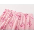 thumbnail image 5 of Beezizac Cotton Pajama for Girls - Pink Bow Long Sleeve Set 2-Piece for Little & Big Kids Sleepover PJ Size 14, 5 of 7