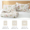 thumbnail image 5 of Exclusivo Mezcla Floral California King Size Quilt, Faint Yellow Cal King Quilt Bedding Set with Pink Lily Pattern, Reversible Lightweight Bedspreads Coverlets (112"x104"), 5 of 6