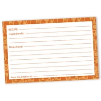 Inkdotpot Recipe Card 6x4 inch Single-Sided Recipe Design Cards White Border Cards Wedding-Bridal Shower-Baby Shower- Pack of 50