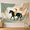 D, variant on XaaKee Tapestry Wall Hanging, Bohemian Illustration Equestrian Art, High-Quality Polyester Large Wall Tapestry 60x40Inch