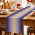 thumbnail image 5 of Purple Ombre Table Runner 48 Inches, Modern Yellow Gradient Farmhouse Art Bed Runner Dresser Scarves Tabletop for Indoor Outdoor Parties/Ceremony/Banquet, 13" x 48", 5 of 8