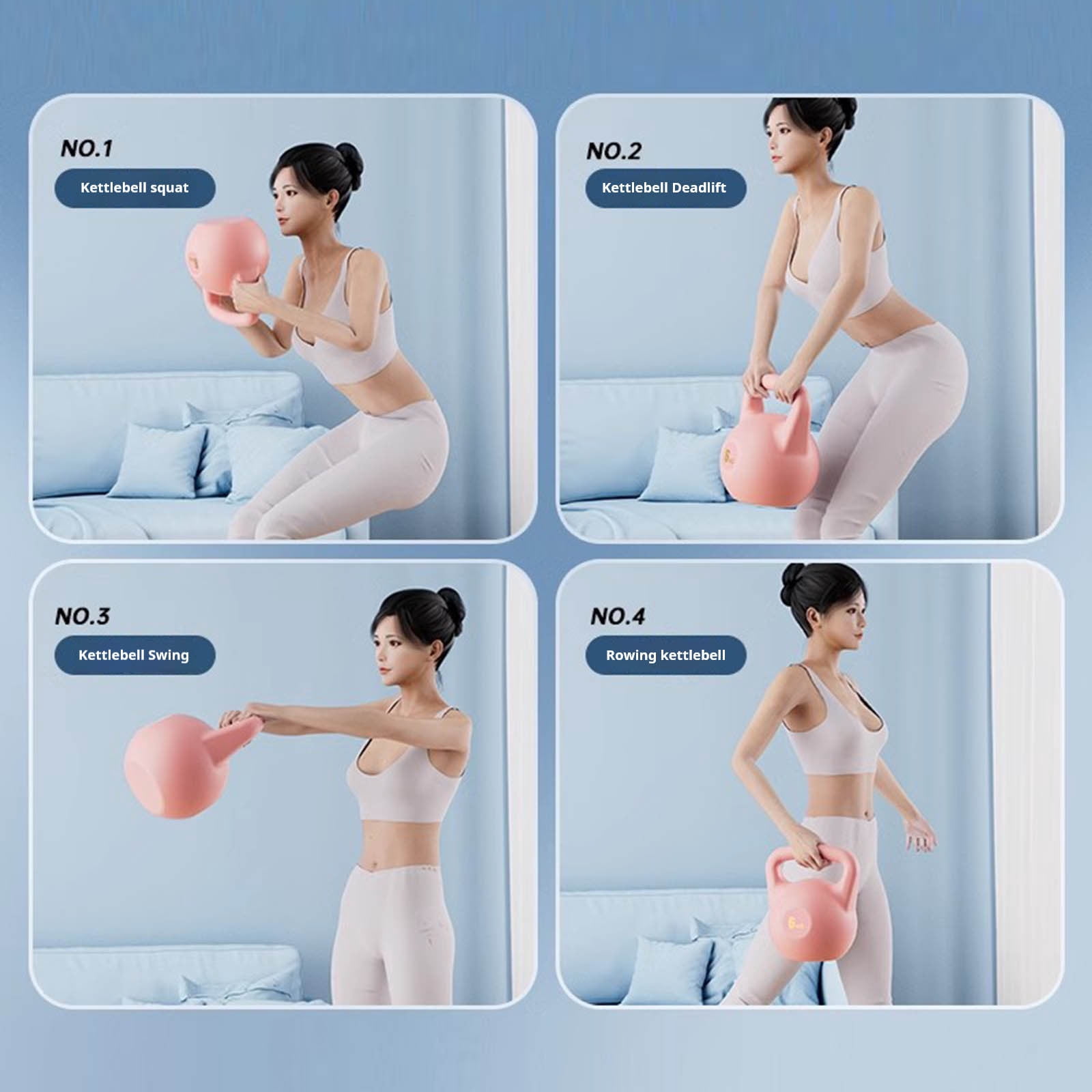 6-kilogram soft kettlebell in various colors, with non- handles, ideal for home workouts, and guaranteed to be safe