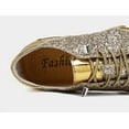 thumbnail image 4 of Women's and Men's Sequin Sneakers - Sparkly Low Top Lace-Up Fashion Shoes for Concert & Casual Wear, 4 of 9