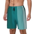 thumbnail image 1 of Balery Teal Color Bañador para hombre, shorts de playa de secado rápido con entrepierna y forro de compresión-XX-Large, 1 of 6