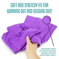 thumbnail image 3 of Soft & Comfy Yoga Pants, 95% Cotton/5% Spandex, Purple L, 3 of 7