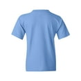 thumbnail image 3 of Couver Heavy Cotton™ Youth Girls Boys Short Sleeve T-Shirt Top, Carolina Blue, Small, 1 Pack, 3 of 5