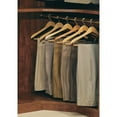 thumbnail image 5 of The Great American Hanger Company Curved Wooden Suit Hanger with Natural Finish & Locking Pant Bar, 1/2 Inch Thick Hangers with Chrome Swivel Hook box, 5 of 5