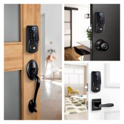 Tuya APP Smart Remote Control Fingerprint Biometrics Password Card Code Deadbolt Automatic Latch Lock ,Easy to Use