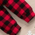 thumbnail image 6 of Mercatoo My First Christmas Baby Boy Outfit Gentleman Long Sleeve Romper Tops Red Plaid Pants with Hat 3Pcs Xmas Clothes Set, 6 of 7