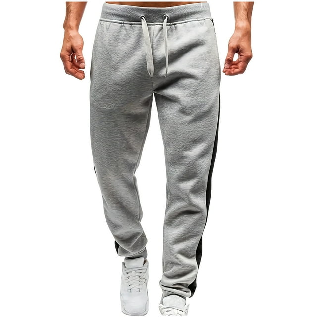 Pisexur Mens Sweatpants Elastic Waist Drawstring Workout Pants for Men Casual Lightweight Sweat Pants with Pockets Elastic Bottom Plus Size Sweatpants S-3XL