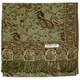 thumbnail image 2 of Falari Women's Reversible Paisley Woven Pashmina Shawl Wrap Scarf 80" x 27" Green, 2 of 3