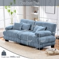 thumbnail image 5 of FFH 94.4" Loveseat Sofa, Oversized Cloud Sectional Couches for Living Room, Tufted 2 Seater Sofa with Deep Seat (Chenille Blue, 2 Seater), 5 of 11