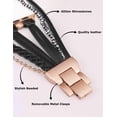 thumbnail image 5 of Wearlizer Posh Leather Bands Compatible with Apple Watch Ultra (49mm), Series 8/7(41/45mm), SE/6/5/4(40/44mm) and 3/2/1 (38/42mm) Women Boho Handmade Braided Bracelets Multilayer Wrap Jewelry Strap, 5 of 8