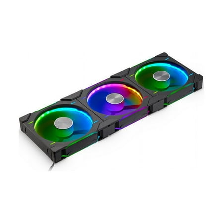 Phanteks D30-140 DRGB PWM FAN 3Pack, Premium D-RGB Performance Fans, ARGB/DRGB lighting, Daisy-chain Fan Linking system, Black, 3Pack