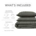 thumbnail image 5 of Regency Heights Twin/Twin XL Comforter Set, Boho 2-Piece Pintuck Stitching Dorm Bedding Set, Soft Washed Pleated Bed Sets with Pillow Sham Grey, 5 of 11