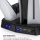 thumbnail image 5 of Controlador Ps5 De/Uhd Soporte De Carga Ventilador Disipador De Calor Conveniente Con 3 Enfriador De Base De Carga Usb Enfriador De Consola De Juegos De Acoplamiento Inevent EL015808-00, 5 of 5