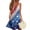 Sky Blue, variant on Women's V-Neck Sleeveless Sundress, Casual Summer Dress with Independence Day Print, Comfortable Fabric for Festivals and Parades,Blue L