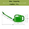thumbnail image 3 of 1 Gallon Plastic Watering Can for Indoor & Outdoor Plants with Long Spout and Removable Rotation Sprinkler Head, Grass Green, 3 of 7