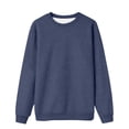 thumbnail image 2 of Women's Sweatshirts 2025 Fall Winter Long Sleeve Crewneck Drop Shoulder Casual Basic Pullover Top Sweatshirt for Women, 2 of 3