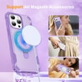 thumbnail image 6 of Allytechgroup Military-Grade Shockproof iPhone 14 Pro Max Case, MagSafe-Compatible Apple iPhone 14 Pro Max Cover with Magnetic Back Cover & Built-in Ring Holder Kickstand for Car Mount Case,Purple, 6 of 7