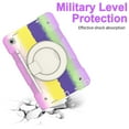 thumbnail image 2 of Dteck for Galaxy Tab A9 Case 8.7 Inch Case, Rugged Case for Samsung Galaxy A9 Tablet Case with 360 Rotating Stand Shoulder Strap Pen Holder, 2023 Model(SM-X110/X115/117), Rainbow Purple, 2 of 9