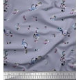 thumbnail image 1 of Soimoi Poly Georgette Fabric Notes Musical Instrument Printed Fabric 1 Yard 52 Inch Wide, 1 of 3
