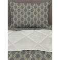 thumbnail image 3 of Geometric Comforter & Sham Bedding Set, Oval Shapes with Curved Lines Ornamental Composition of Abstract Shapes, 3 pcs Duvet Set Microfiber Filling Quilt, 5 Sizes, Beige and Taupe, by Ambesonne, 3 of 4