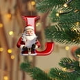 thumbnail image 2 of Dmlowu 26 Letter Christmas Ornaments with Santa - Exquisite Christmas Tree Ornaments for Xmas Tree, Personalized Hanging Christmas Tree Decorations Pendant for Holiday Party, 2 of 6