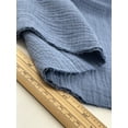 thumbnail image 6 of Minerva Textured Cotton Double Gauze Fabric Denim Blue - per yard, 6 of 6