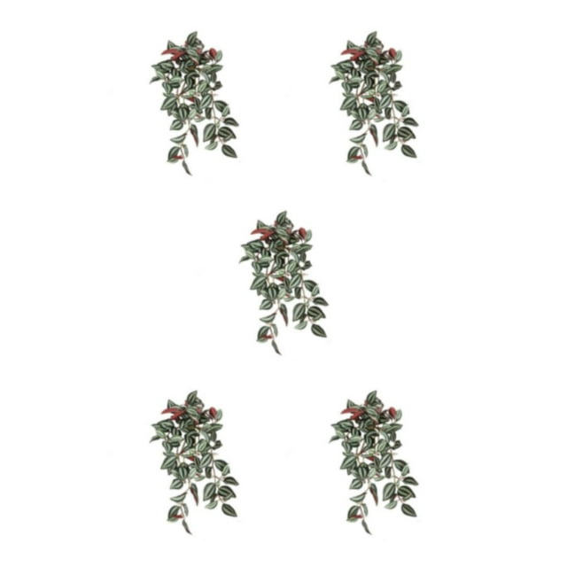 Plantas falsas de pared Decoración para el hogar Mini Flor artificial Hoja Boda Ratán escritorio de oficina Sala de estar Baño Type2 NO2 Billuyoard